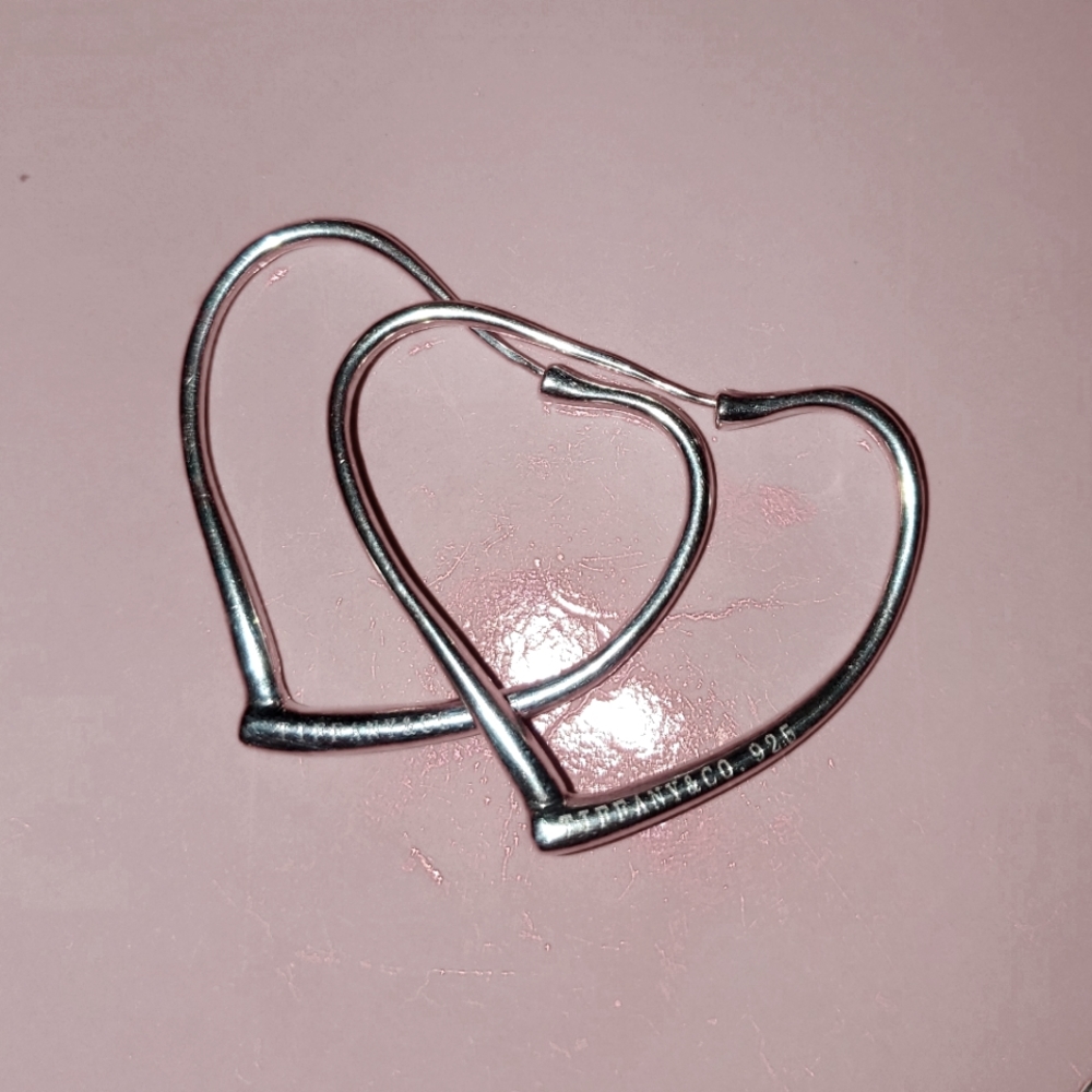 Tiffany's heart hoop earrings